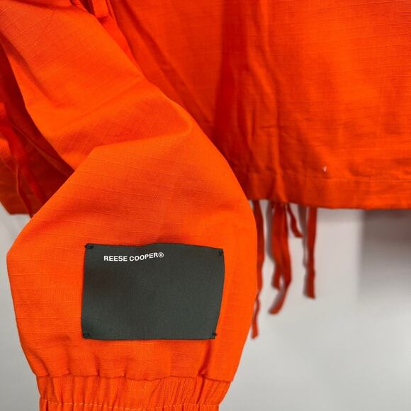 Reese Cooper Modular Pocket Hooded Jacket In Orange Ripstop - Picture 6 of 9
